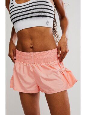 FP Movement by Free People Coral-Peach Athletic Shorts